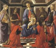 Sandro Botticelli Madonna enthroned with Child and Saints (mk36) Germany oil painting artist